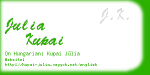 julia kupai business card