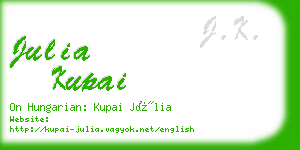 julia kupai business card